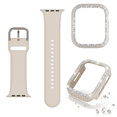 thumbnail image 3 of Compatible for Apple Watch Series 11 10 Band 46mm 42mm 40mm  with Bumper, Bling Glitter Women Silicone Soft Comfortable Strap for iWatch Band 46mm 44mm 42mm 40mm 38mm, 3 of 4