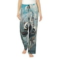 thumbnail image 2 of Lsque Panda In Futuristic City Print Women's Pajama Pants, Lounge Pant - Comfortable Home Wear,Elastic Waistband, Stylish Design-X-Large, 2 of 9