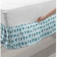thumbnail image 2 of Nautical Bed Skirt, Underwater Life Themed Pastel Pattern of Ocean Corals and Plants, Elastic Bedskirt Dust Ruffle Wrap Around for Bedding Decor, 4 Sizes, Baby Blue Sea Blue, by Ambesonne, 2 of 2