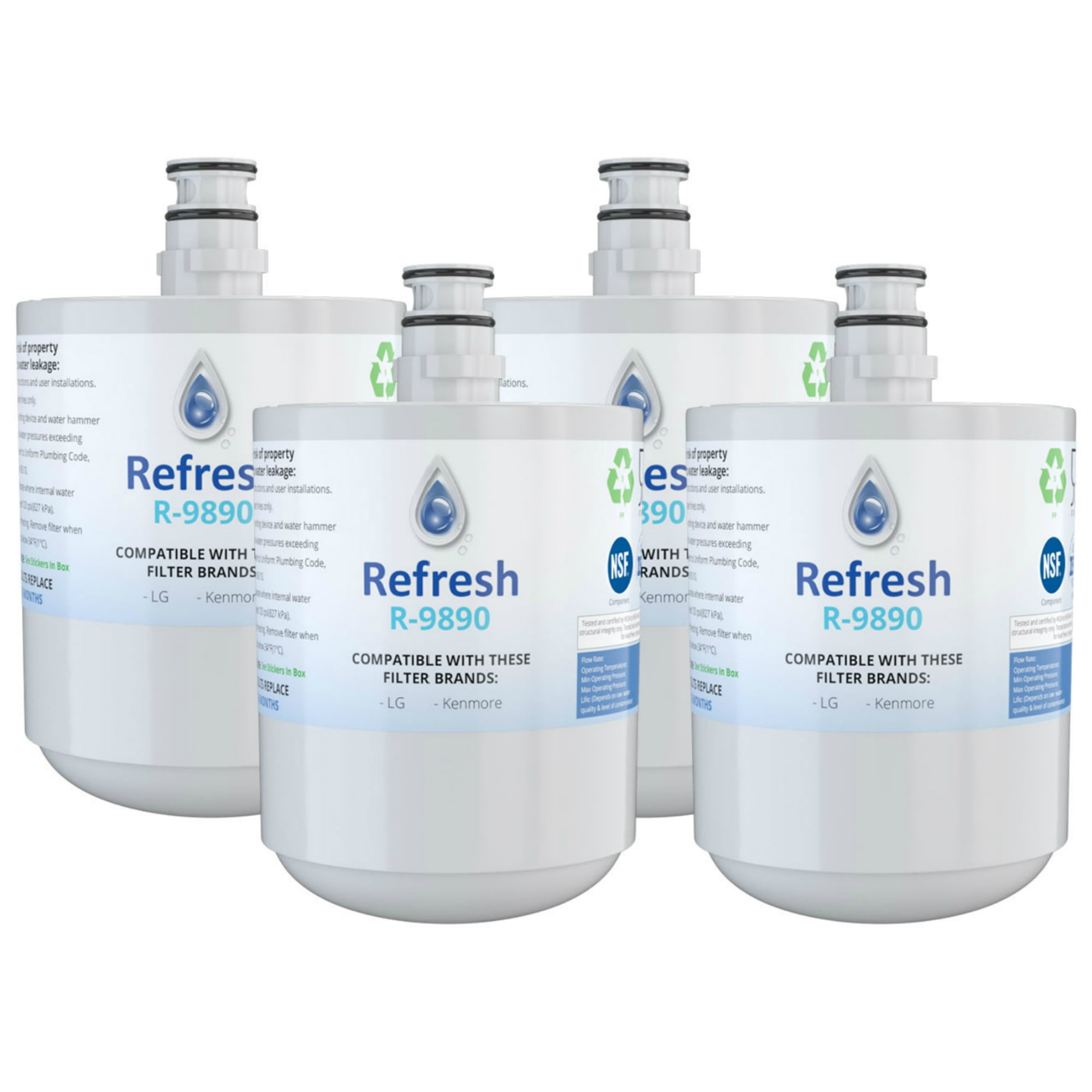 Refresh R-9890 Replacement Water Filter For LG & Kenmore Refrigerators 