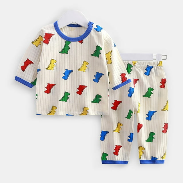 Ensemble de Pyjama pour Petit Garçon, Haut à Col Rond avec Motif de Dessin Animé, Chandail à Enfiler, Ensemble de Pyjama Décontracté, Pyjama Mignon pour Filles 4T 5T