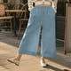 thumbnail image 3 of WILLBEST Pantalones Casuales de Mujer, de Cintura Alta, con Pierna Ancha y Corte Recortado, Ideales para Actividades al Aire Libre, Relajación y Comodidad Diaria. Extra Grande, 3 of 4