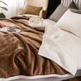 thumbnail image 7 of Sherpa Throw Blanket for Couch Sofa - Fuzzy Soft Cozy Blanket for Bed, Fleece Thick Warm Blanket for Winter, Coffee Fall Winter Twin Blanket, 71x80 Inches, 7 of 7