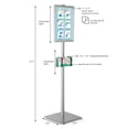 thumbnail image 2 of M&T Displays Floor Stand Universal Holder for Healthcare Product Box with 3.54 - 5.91x9.84 Inch Front Loading Opti Snap Frame Poster Sign Post, Face Mask, Disposable Glove, Facial Tissue, Hospital, 2 of 6