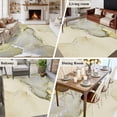 thumbnail image 6 of Marble Yellow Large Area Rugs for Bedroom Living Room, Soft Non Slip Carpet Bedside Rug, Modern Abstract Ink Painting Luxury Rectangular Floor Cover Kitchen Accent Rug 5'x8' for Dining Room/Office, 6 of 9