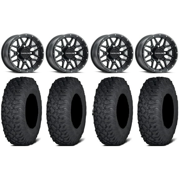 Raceline Krank 15" Wheels Black 32" Coyote Tires Polaris RZR XP 1000 / PRO XP / Ranger XP 900/1000