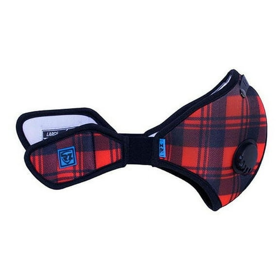 M2N Reusable Air Filtration Mask - Red Plaid - Medium (M)