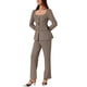 thumbnail image 4 of INSPIRAR CHIC Conjuntos de 2 Piezas para Mujeres, Blusa de Cuello Cuadrado y Pantalones Largos, Conjuntos Elegantes de Negocios XL Color Caqui Oscuro, 4 of 6
