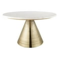 thumbnail image 3 of TOV Furniture Tempo 17.5"H Transitional Marble Coffee Table in White, 3 of 5