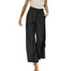 thumbnail image 1 of Pantalones de vestir de mujer con cintura alta y pierna ancha - Pantalones de trabajo rectos con bolsillos - S-XXXL, 1 of 5