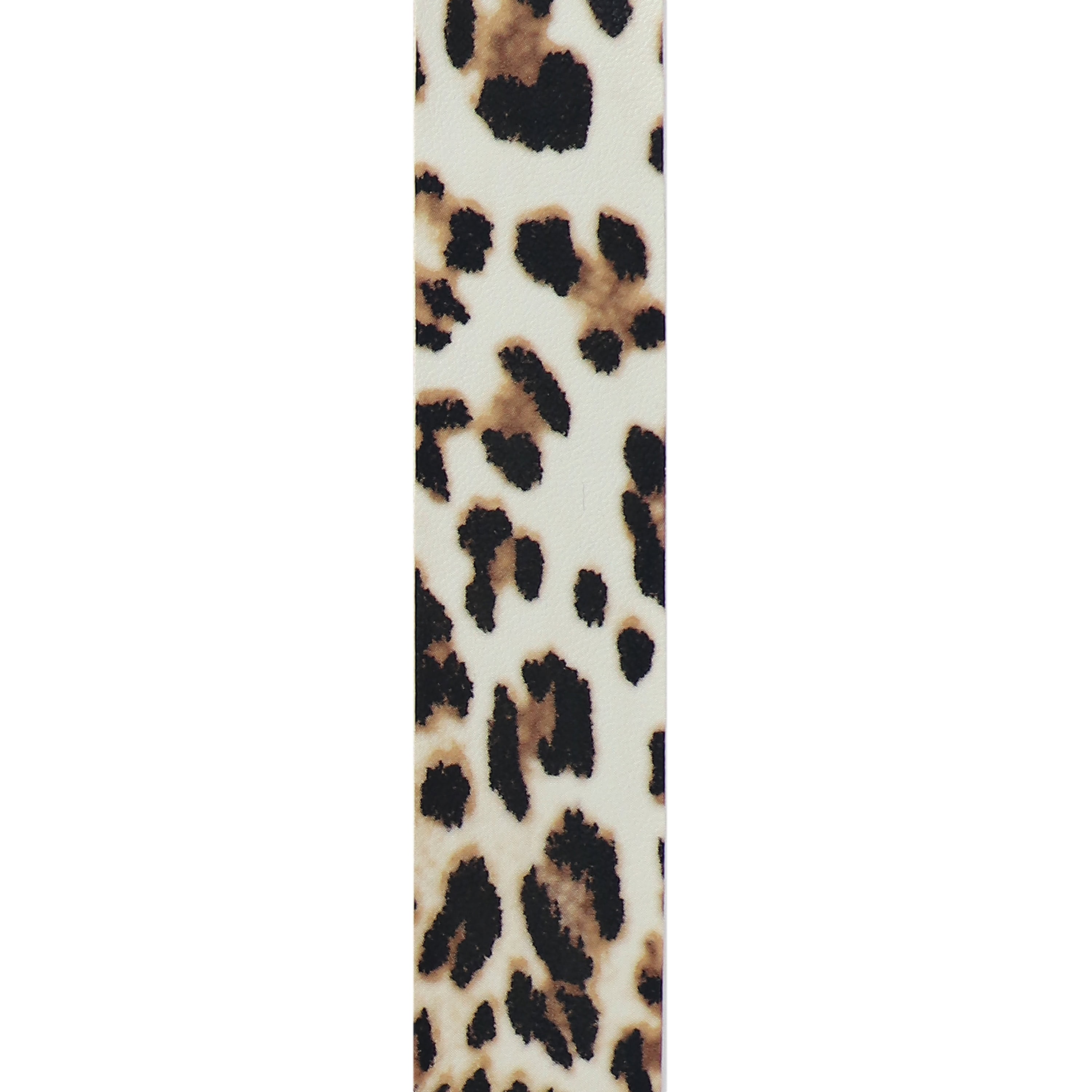Gwen Studios Orange Faux Leather Animal Print Cheetah Fur Trim, 7/8" x 2 Yards