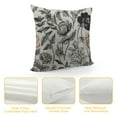 thumbnail image 4 of ONETECH Floral Pattern Bouquets of Spring Flowers Black and White Square Throw Waist Pillow Case Decorative Cushion Cover Pillowcase Sofa, 4 of 5