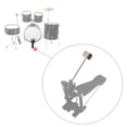thumbnail image 2 of Batterie Basse Pédale Beater Laine Feutre Manche en Acier Inoxydable Accessoires d'Instruments de Percussion Pièces, 2 of 7