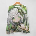 thumbnail image 5 of Genshin Impact Women's Pajama Top 3D Digital Print Sleepwear Trendy Crewneck Pullovers Long Sleeve Shirts 5XL, 5 of 8