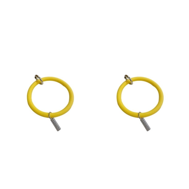 Tholdsy Cadena de silicona para teléfono móvil, resistente al agua, Universal, Flexible, desmontable, antipérdida, anillo colgante, cordón de viaje, Amarillo claro 2piezas
