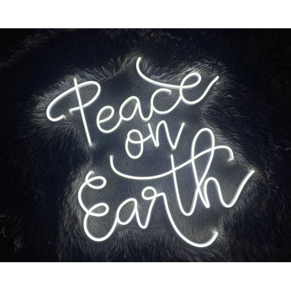 Handmadetneonsign Peace on Earth Neon Sign, Peace on Earth Led Sign, Led Light, Custom Neon Sign, Home Decor, Christmas Led Lights, Christmas Neon Light, Wall Décor