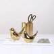 thumbnail image 2 of Small Golden Ceramic Animal Statue Home Decor Modern Style Ornaments, 2 of 5