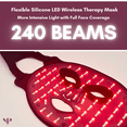thumbnail image 2 of Red Light Therapy for Face | LED Light Therapy Mask with 4 Colors from 240 LED individually controlled | Infrared Wireless Treatment Skincare Face Mask for Home use and Travel, 2 of 7
