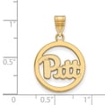 thumbnail image 2 of Solid 925 Sterling Silver with Gold-Toned University of Pittsburgh Sm Pendant in Circle, 2 of 2