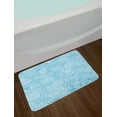 thumbnail image 2 of Blue and White Bath Mat, Abstract Swirls Ocean Sea Inspired Pattern in Modern Hand Drawn Style, Non-Slip Plush Mat Bathroom Kitchen Laundry Room Decor, 29.5 X 17.5 Inches, Blue and White, Ambesonne, 2 of 2