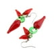 thumbnail image 5 of 2 Pares de Guindilla de Racimo de Cristal de Rojo Caliente Cuelgan, 5 of 9