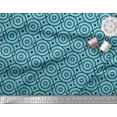 thumbnail image 3 of Soimoi Blue Cotton Duck Fabric Circle Art Geometric Printed Fabric 1 Yard 42 Inch Wide, 3 of 3