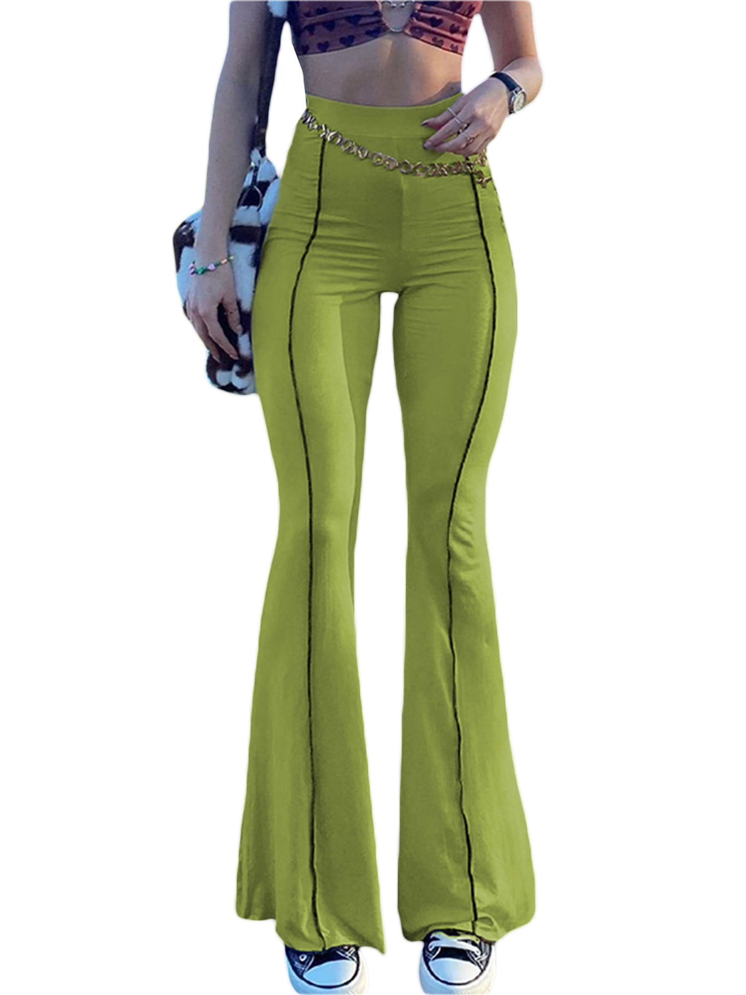 1970s Vintage 3 Piece Pant Set Floral Metallic Women's S/M Wide leg Pants Bell Bottoms High Rise Tank top & Shirt