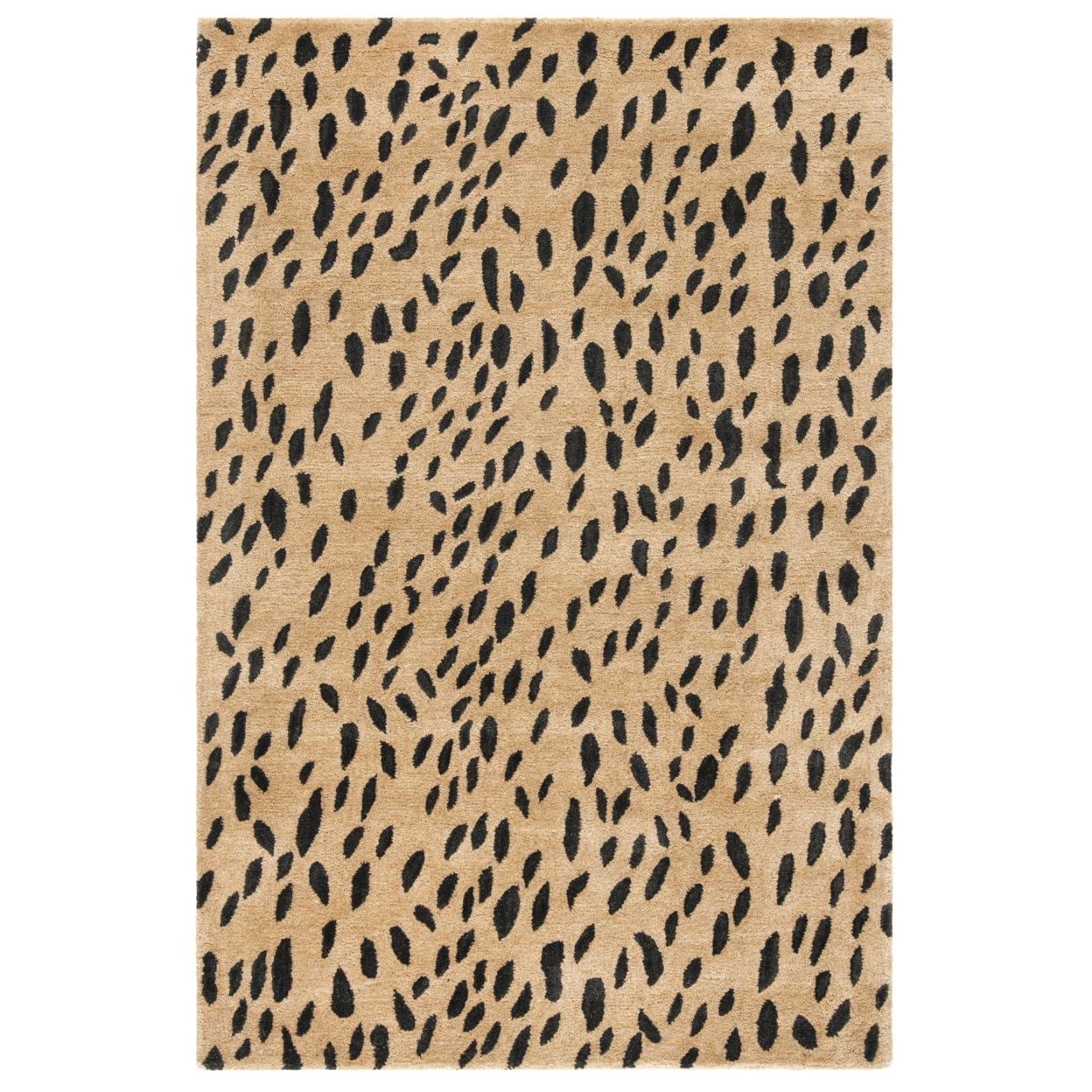 SAFAVIEH Soho Ardi Dotted Wool Runner Rug, Beige/Brown, 2'6" x 14'