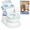 Aqua, variant on Jool Baby 2-in-1 Potty Chair with Wipes Storage, Realistic Potty Training Toilet with Disposable Liners, Pink