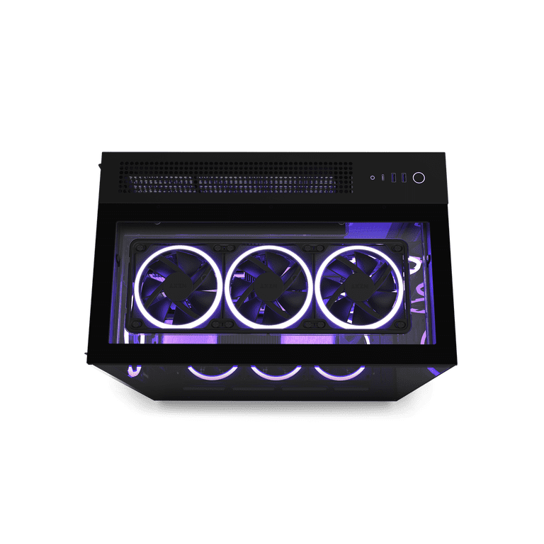 NZXT H9 Elite Mid-Tower ATX PC Case - All Black, Premium Dual