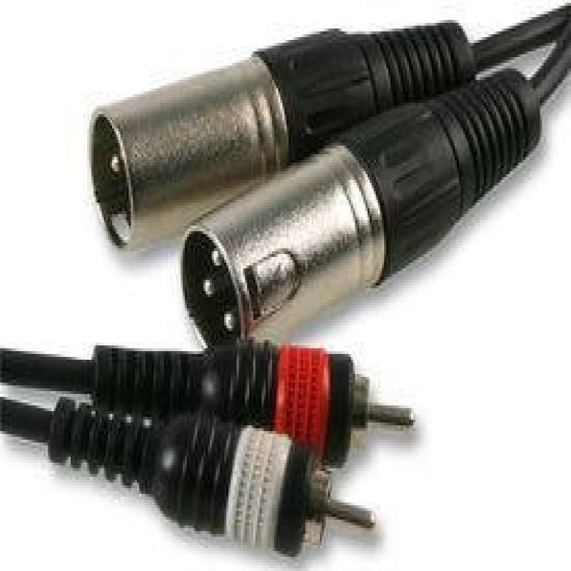 20Ft Xlr To Rca Patch Cable Dual Xlr MaleDual Rca Female