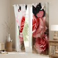 thumbnail image 3 of Homewish Valentine'S Day Rose Curtains Pack of 2 (42x84 Each),Boho Rustic Butterflies Curtains Blackout,Pink Flower Floral Bedroom Curtains For Men Women,Luxury Bedroom Decor, 3 of 6