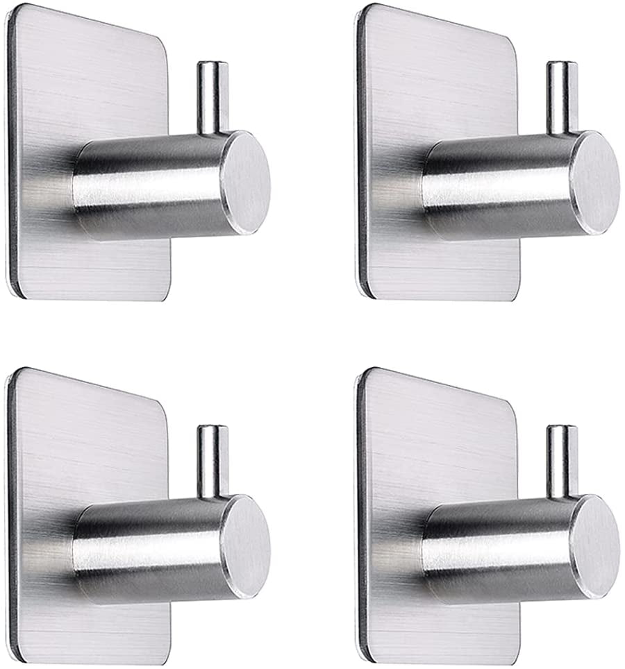 Adhesive Stick Holder Hook Hanger Towel Shower on Wall Door Cabinet Waterproof 