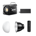 thumbnail image 2 of 80W COB Camera Light Video Dimmable Light 2500-6500K Photographic LED Light for Photo Studio Film Livstreaming US PLUG, 2 of 7