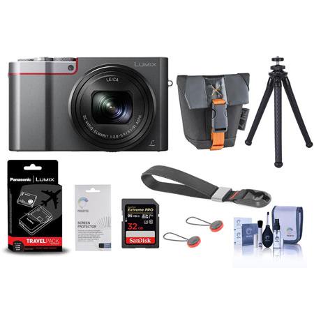 UPC: 0192223112612 | Lumix DMC-ZS100 Digital Point & Shoot Camera  Silver – Bundle With Panasonic Kit DMW-BLG10 Batt./DMW-BTC9 Charger  Table Tripod  32GB SDHC Card  Camera Case  Peak Camera Wrist Strap And More