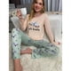thumbnail image 4 of Pijamas para mujer Otoño Invierno conjuntos de pijamas con estampado navideño ropa informal de manga larga para el hogar moda nueva en ropa de dormir para mujer, 4 of 4