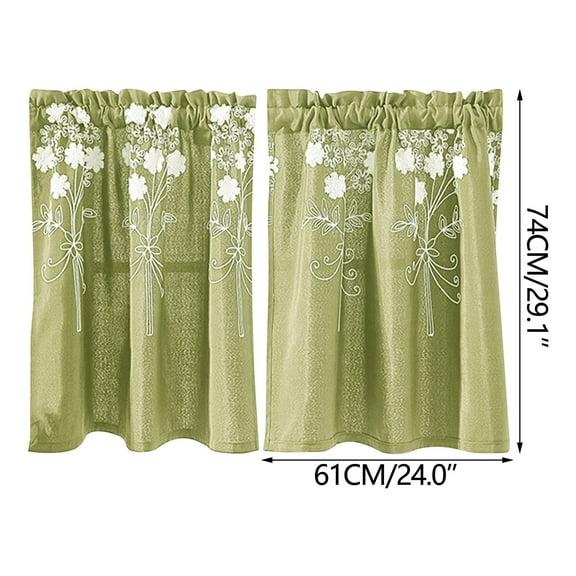 Bdday Farmhouse Shower Curtain Curtains foreign Trade Short Curtains Polyester Cotton Embroidered Curtains Outdoor Curtain