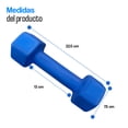 thumbnail image 2 of Par mancuernas vinil Tayga 8 Lb color Azul, 2 of 5