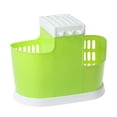 thumbnail image 1 of Multifunctional Plastic Utensil Organizer Flatware Holder with Holey Base House Rest Dish Rack Countertop Storage for Kitchen (Green), 1 of 8