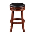 thumbnail image 3 of Boraam Wood Backless Swivel Bar Stool in Cherry Finish, 3 of 5