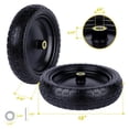 thumbnail image 3 of 13” Flat Wheelbarrow Tires Replacement - (5/8" Bearings,Offset Hub 2.1") Suitable for Lawn & Garden Carts, Hand Trucks, Generators & Easy Installation with Cotter Pins, 3 of 7