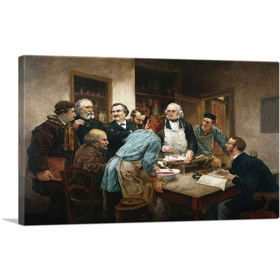 ARTCANVAS Claude Bernard And His Pupils 1889 Canvas Art Print by Thomas Eakins - Size: 26" x 18" (0.75" Deep)