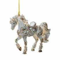 hulanddfd Horse Christmas Ornament - 3.1in Acrylic Small Horse Shaped Pendant, Glitter Christmas Hanging Decorations for Xmas Tree, Holiday Gifts for Family