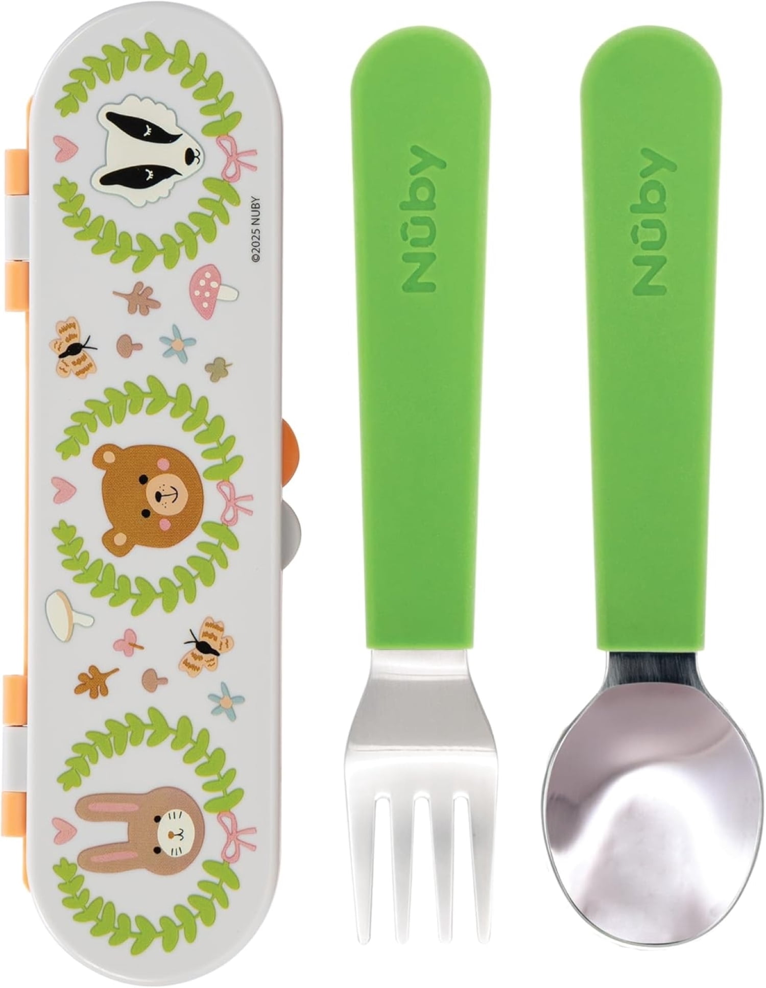 Disney Minnie Mouse Easy Grasp Fork & Spoon, Toddler Flatware, 9m+