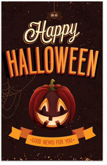 Halloween Retail Price Card  Fresh 7 x 11 inch 100 cards shrink wrapped Reg $15 