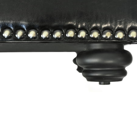 UPC 095285410521 product image for Convenience Concepts Designs4Comfort 5th Avenue Storage Ottoman  Black Faux Leat | upcitemdb.com