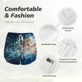 thumbnail image 4 of Bixox Women's White Jellyfish Dansing in the Ocean pattern 2 in 1 Running Shorts - Lightweight Athletic Workout Gym Yoga Shorts Liner with Pockets - XX-Large, 4 of 7