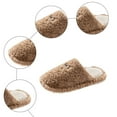 thumbnail image 5 of Gubotare Outdoor Slippers for Women Women Perfect Soft Plush Comfy Warm Slip-On Slippers fo Women Indoor fluffy House Slippers for Women and Men Non-slip Fuzzy Flat Slides Size 10 (Coffee,10), 5 of 5