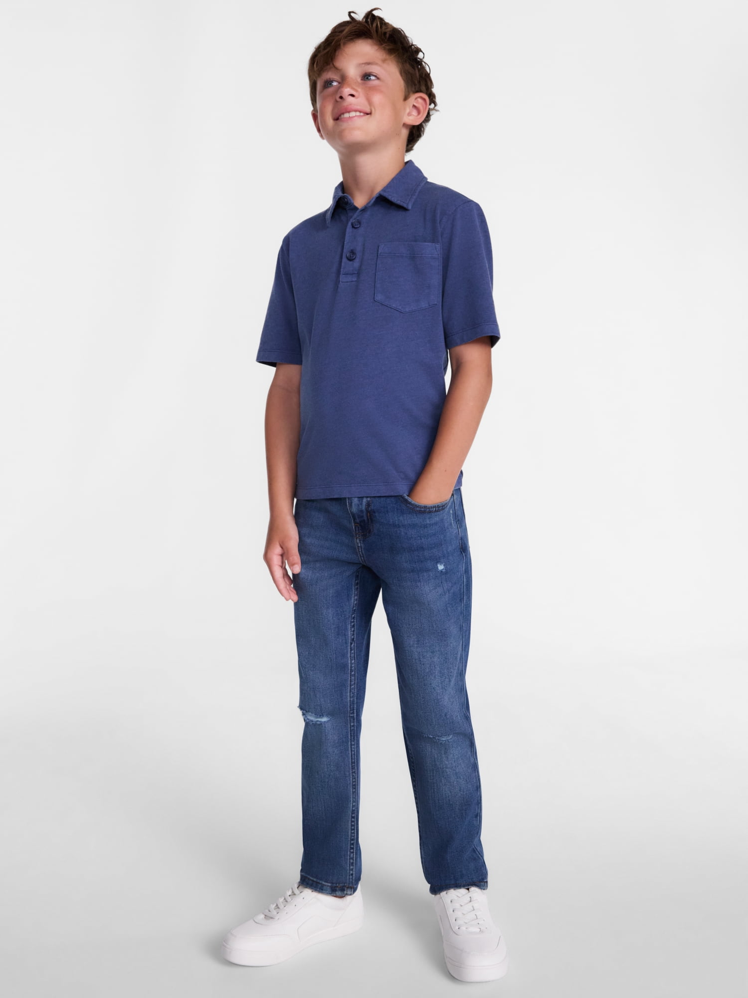 Wonder Nation Slim Denim Jeans, Sizes 4-18 & Husky