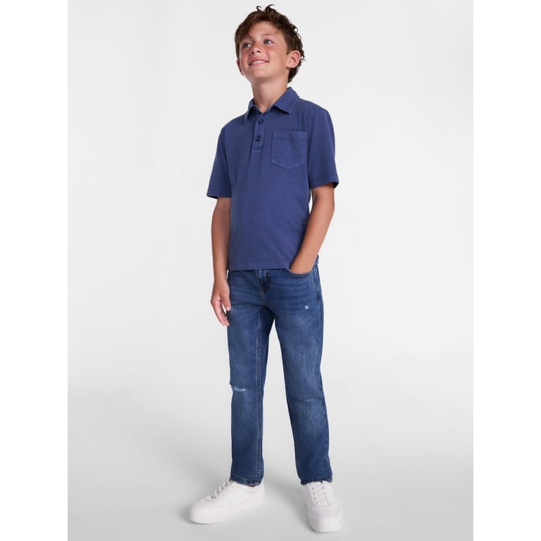 Wonder Nation Boys Slim Fit Ripped Jeans photo 2